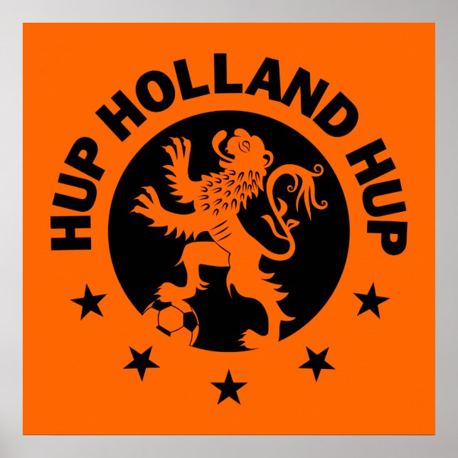 Póster Black Hup Holland - Cor de fundo editável (Frente)