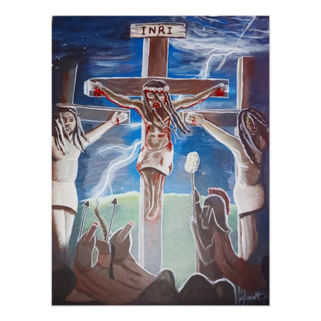 Póster Black Jesus Crucificado (Frente)