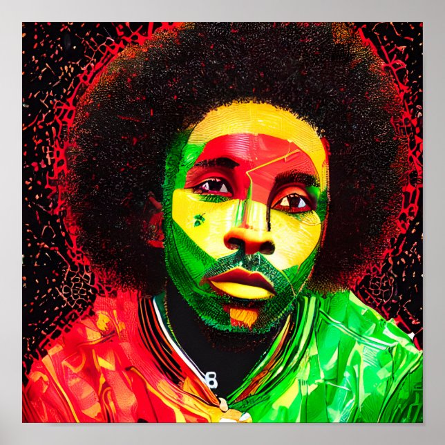 Poster Black King Melanin Man Bruh Men Son Prince (Frente)