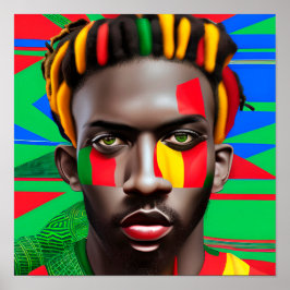 Poster Black King Melanin Man Bruh Men Son Prince