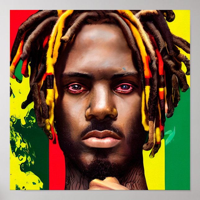 Poster Black King Melanin Man Bruh Men Son Prince (Frente)