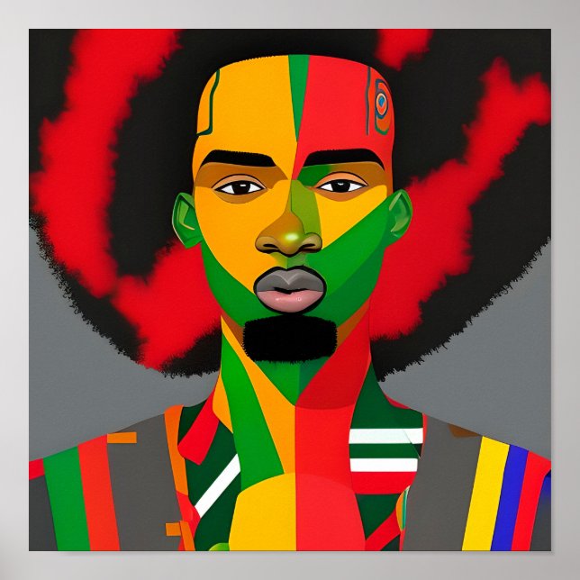 Poster Black King Melanin Man Bruh Men Son Prince (Frente)