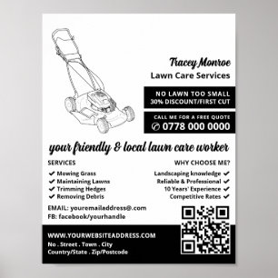 Poster Black Lawn-Mower, Serviços De Cuidados Lançados