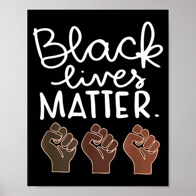 Poster Black Lives Blm Human Rights Black History Month  (Frente)