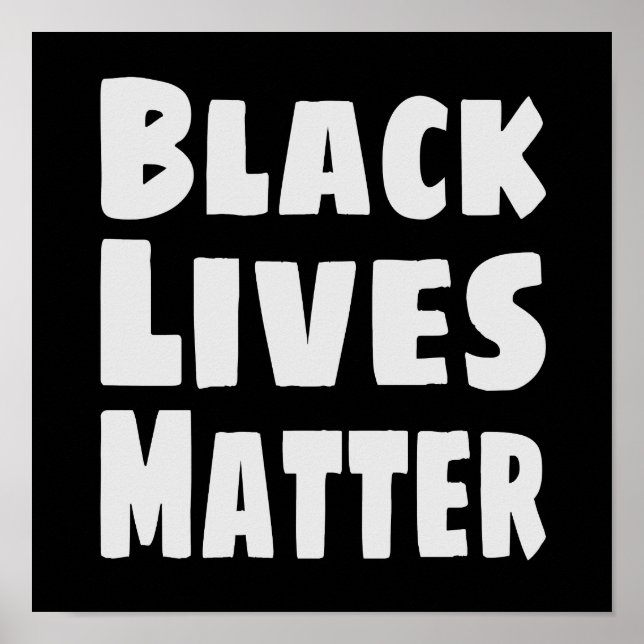 Poster Black Lives é importante BLM (Frente)