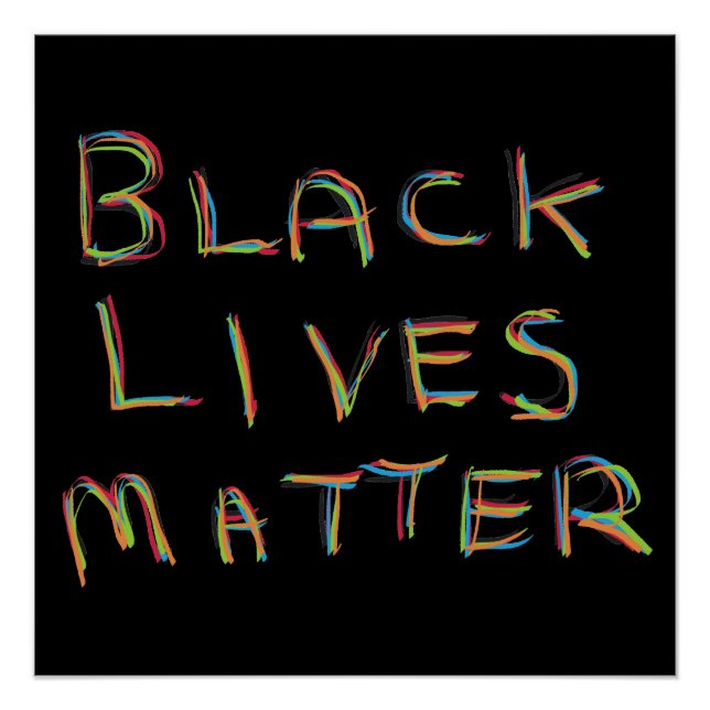 Póster Black Lives é importante BLM (Frente)