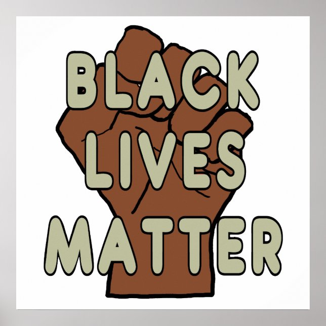 Poster Black Lives é importante BLM (Frente)
