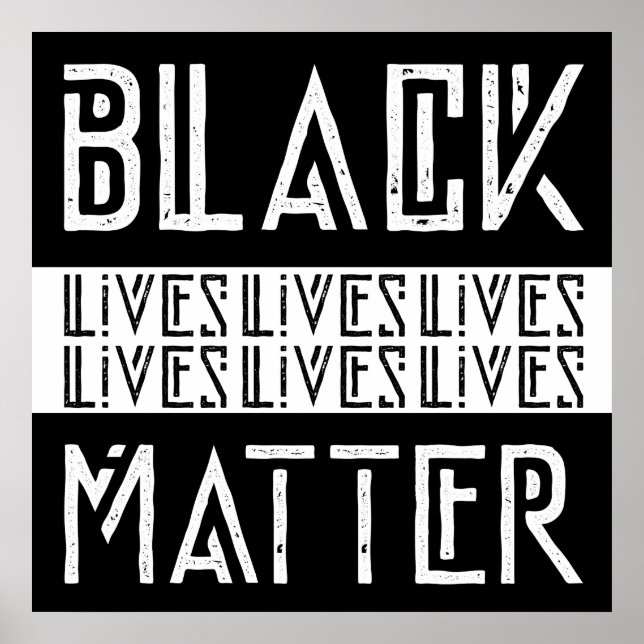 Poster Black Lives é importante BLM (Frente)
