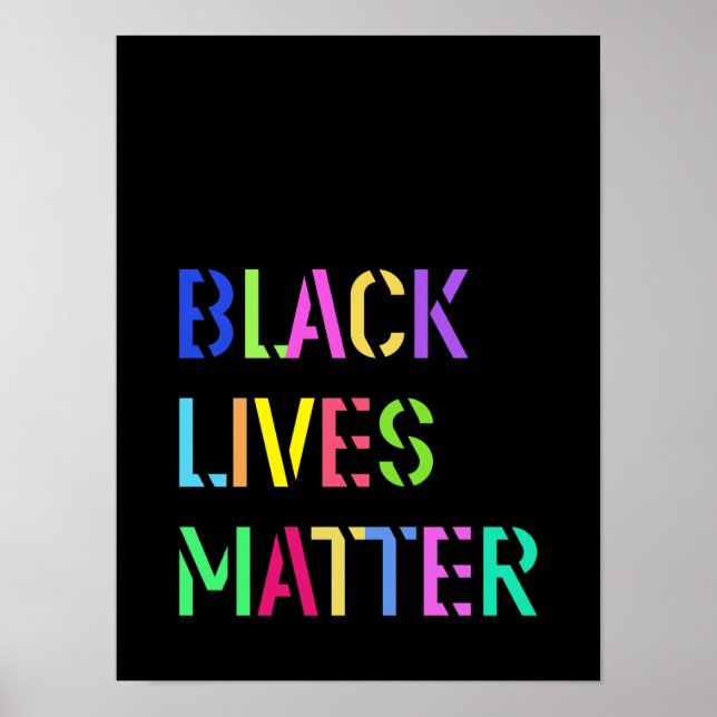 Poster Black Lives Matter Stencil 01 Cor Editável (Frente)