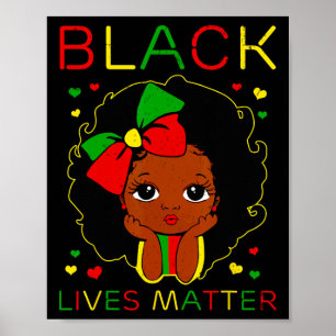 Poster Black Lives Problem Little Melanin Princess Black