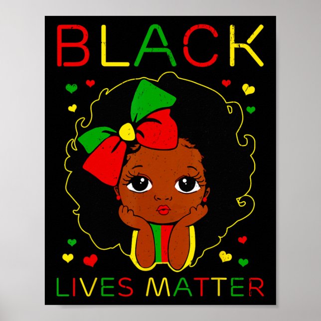 Poster Black Lives Problem Little Melanin Princess Black (Frente)
