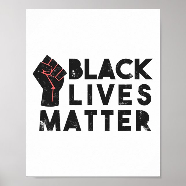 Poster Black Lives Problema Protesto Poder Político Fist  (Frente)