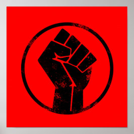 Poster Black Livres Importa FIST (fundo vermelho) #BLM