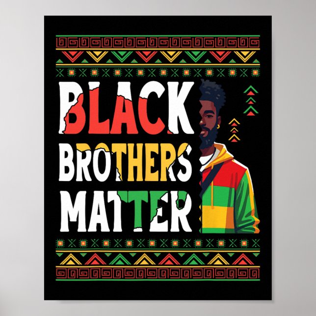 Poster Black Man Black Brothers Problema do Orgulho Afric (Frente)