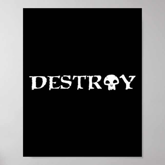 Poster Black Mana destroy' Tcg Magic Skateboarding Skate  (Frente)