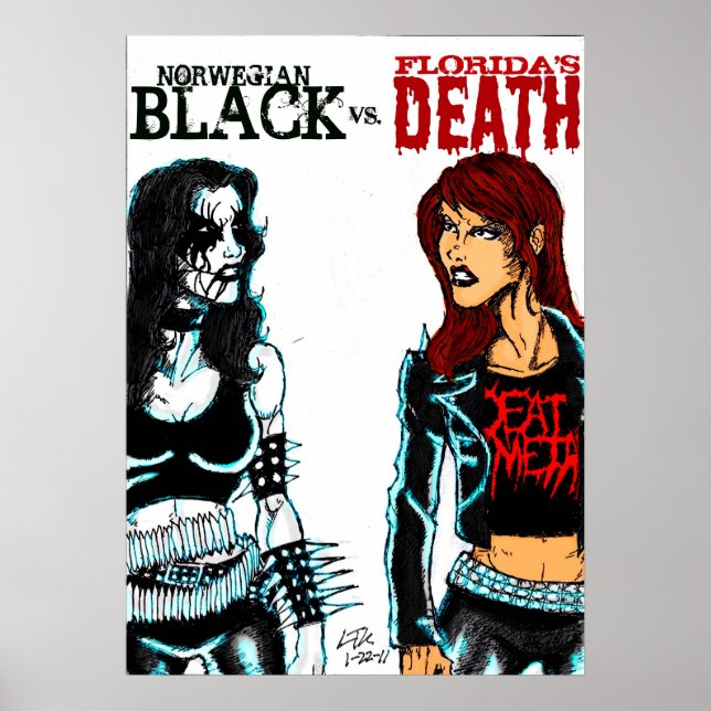 Póster Black Metal Vs Death Metal (Frente)