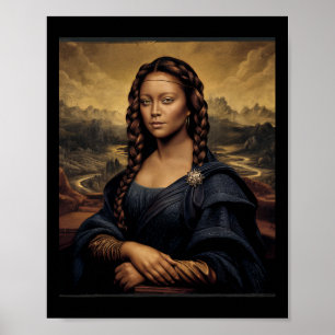 Poster Black Mona Lisa Black History African Queen