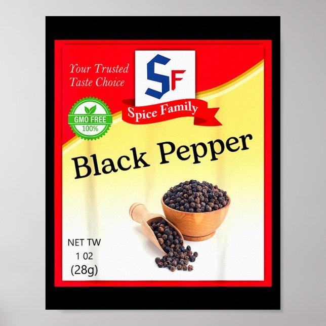 Poster Black Pepper Condiment Costume Holiday Sce Group C (Frente)
