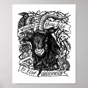 Poster Black Phillip "Live Deliciosamente"