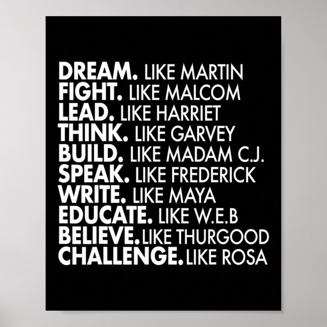 Poster Black Power Historic Black Leaders African Black H (Frente)