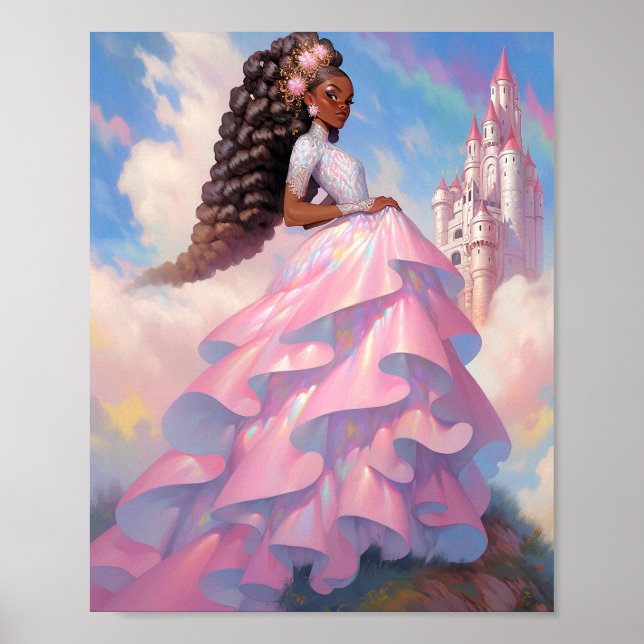 Poster Black Princess Fantasy Art (Frente)