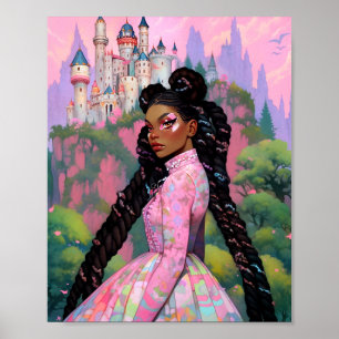 Poster Black Princess Fantasy Art