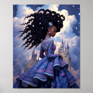 Poster Black Princess Fantasy Art