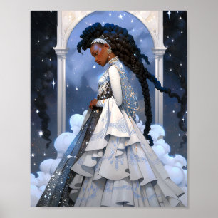 Poster Black Princess Fantasy Art