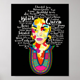 Poster Black Queen Black History Month African American A