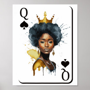 Poster Black Queen Card Black History Month African Celeb