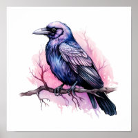 Black Raven em uma Ilustração de Ramificação
