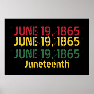 Poster Black Red Green Yellow Junho 19 1865 1865