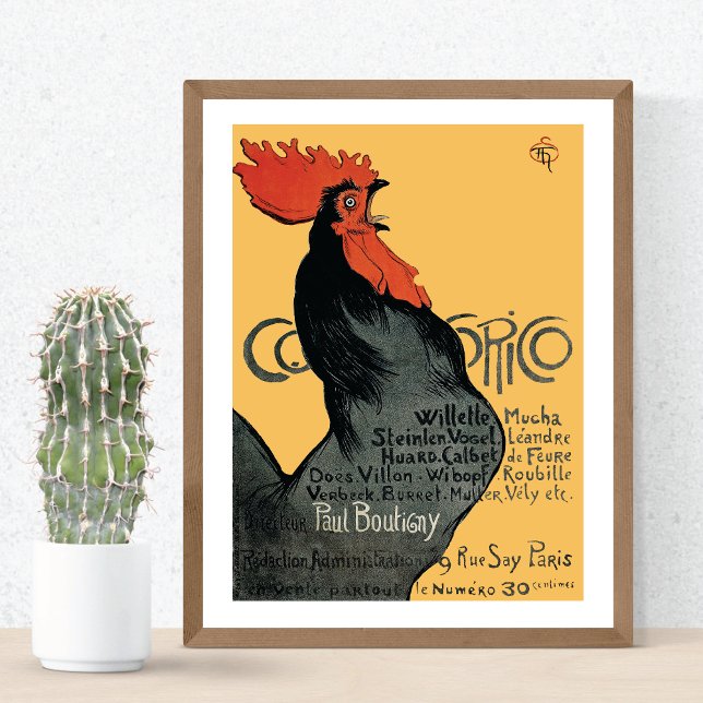 Poster Black Rooster Cocorico Theophile Steinlen (Criador carregado)
