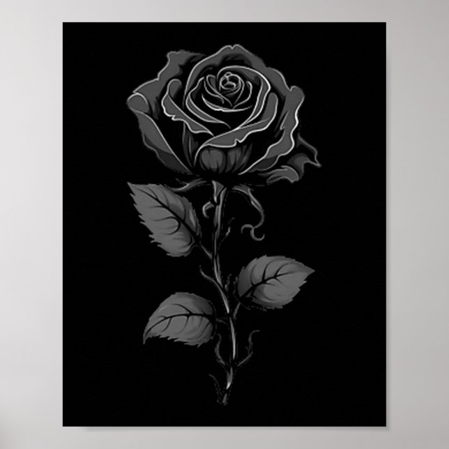 Poster Black Rose Graphic Premium Tri-blend  (Frente)