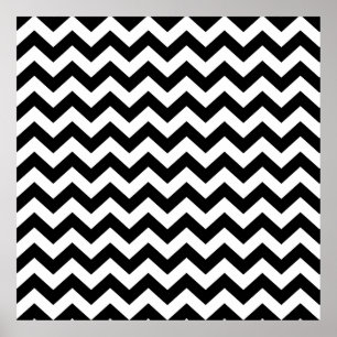 Póster Black Safari Chevron