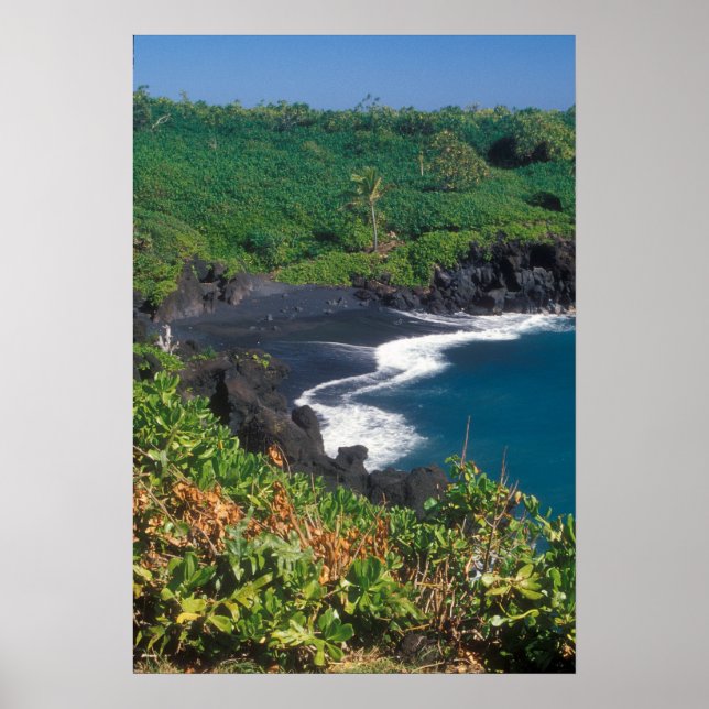 Poster Black Sand Beach Hana Maui Hawaii (Frente)