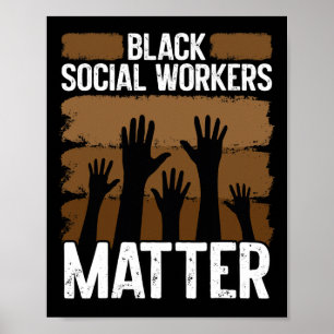 Poster Black Social Worker Africano-Americano