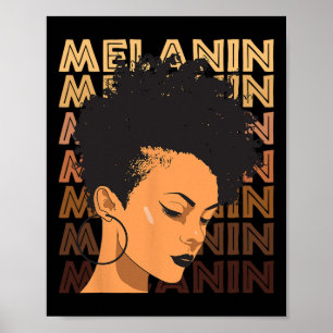 Poster Black Strong Girl Afro Love Melanin African Americ