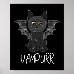 Poster Black T Cat Halloween Vampiro Vampiro Costume