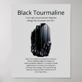 Poster Black Tourmaline Crystal Significa