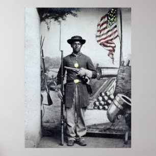 Poster Black Union Soldier, 1860s