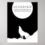 Poster Black White Pop Art Leadership Wolf Howling<br><div class="desc">Wolves Digital Artwork - Wolf Silhouette Computer Animal Art - College Pop Art - Wild Animals Computer Images</div>