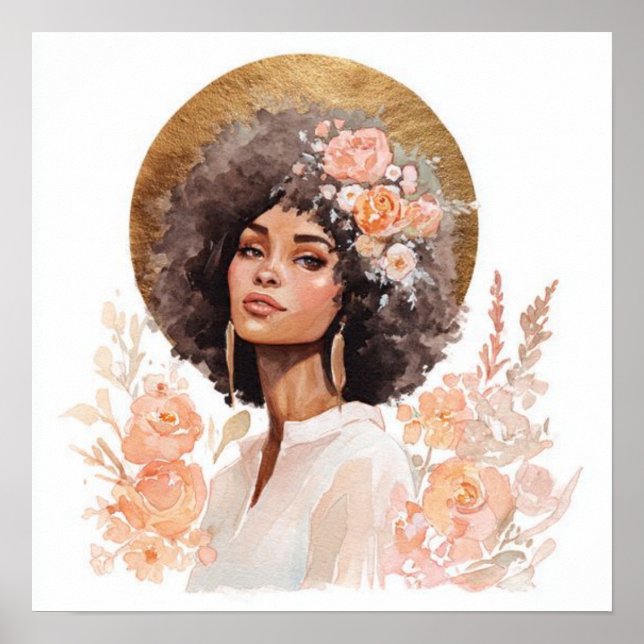 Poster Black Woman Empowerment Art (Frente)