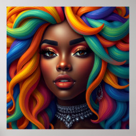 Poster Black woman melanin sistas brown skin girls sista 