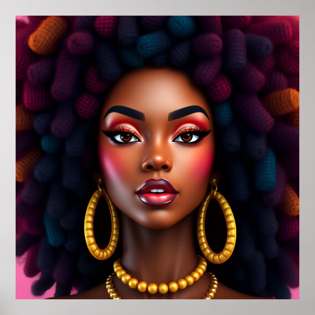 Poster Black woman melanin sistas brown skin girls sista  (Frente)