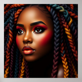 Poster Black woman melanin sistas brown skin girls sista 