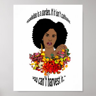 Poster Black Wombs African Proverbs cita Sabedoria