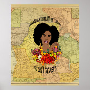 Poster Black Wombs African Proverbs cita Sabedoria