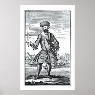 Póster Blackbeard o pirata, 'de uma história geral de