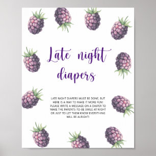 Poster Blackberry - Jogo noturno das fraldas